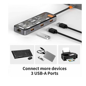 هاب 8 پورت Type-C بیوا مدل  HUB-03
